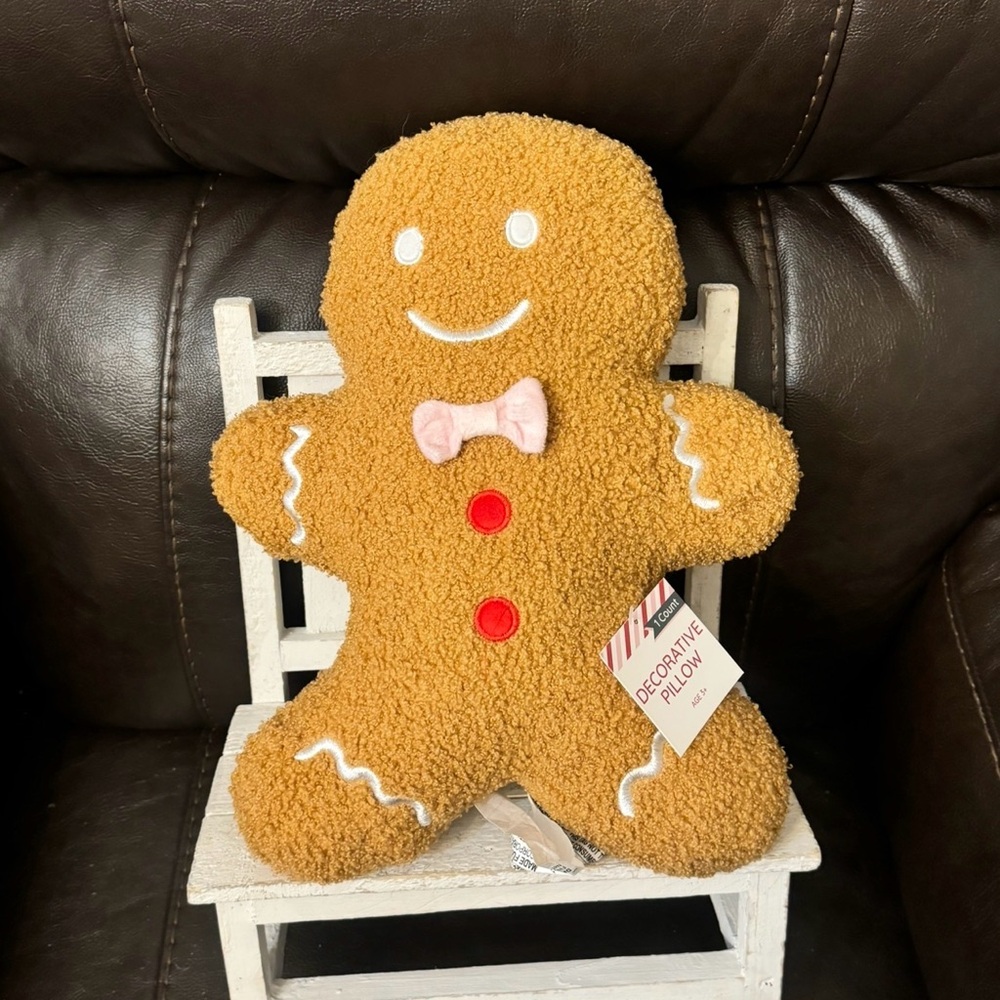 Gingerbread Man Decorative Pillow